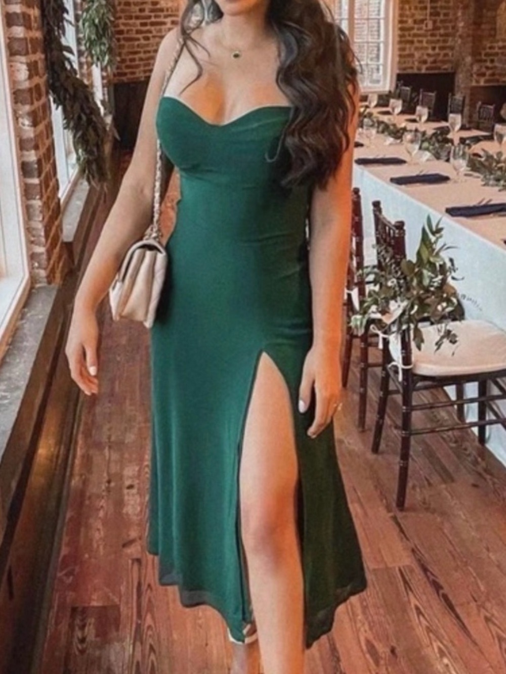 Reformation Juliette Dress Emerald Green Size 2